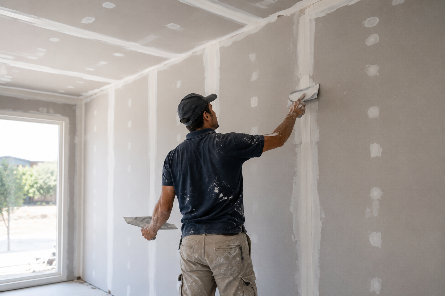 plastering